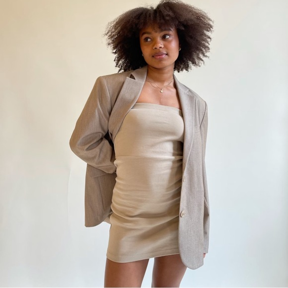 Djerf Avenue Tube Dress Nougat - Picture 2 of 4